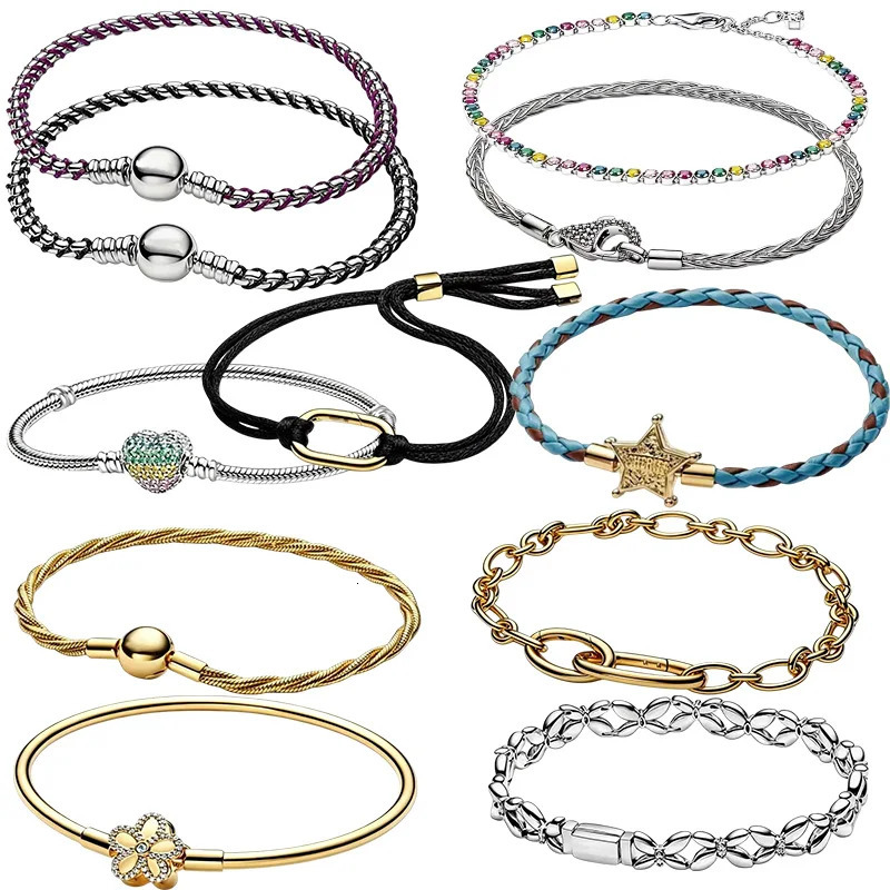 2026 Summer 925 Silver Suitable Round Bead Bracelet Colorful Heart Shaped Snake Bone Bracelet Charm DIY Womens Gift Jewelry 260701BJ