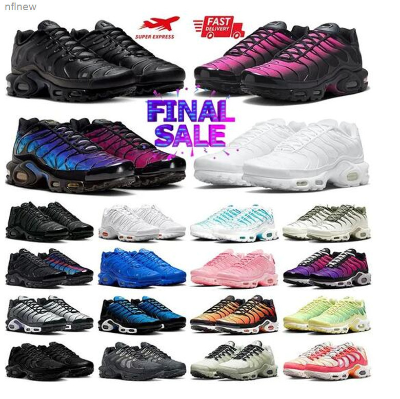 free shipping Tn Plus tns designer shoes Running Shoes tn Fr Toggle Utility Women Triple White Metallic Reflective Mens shoes Trainers sneakers chea