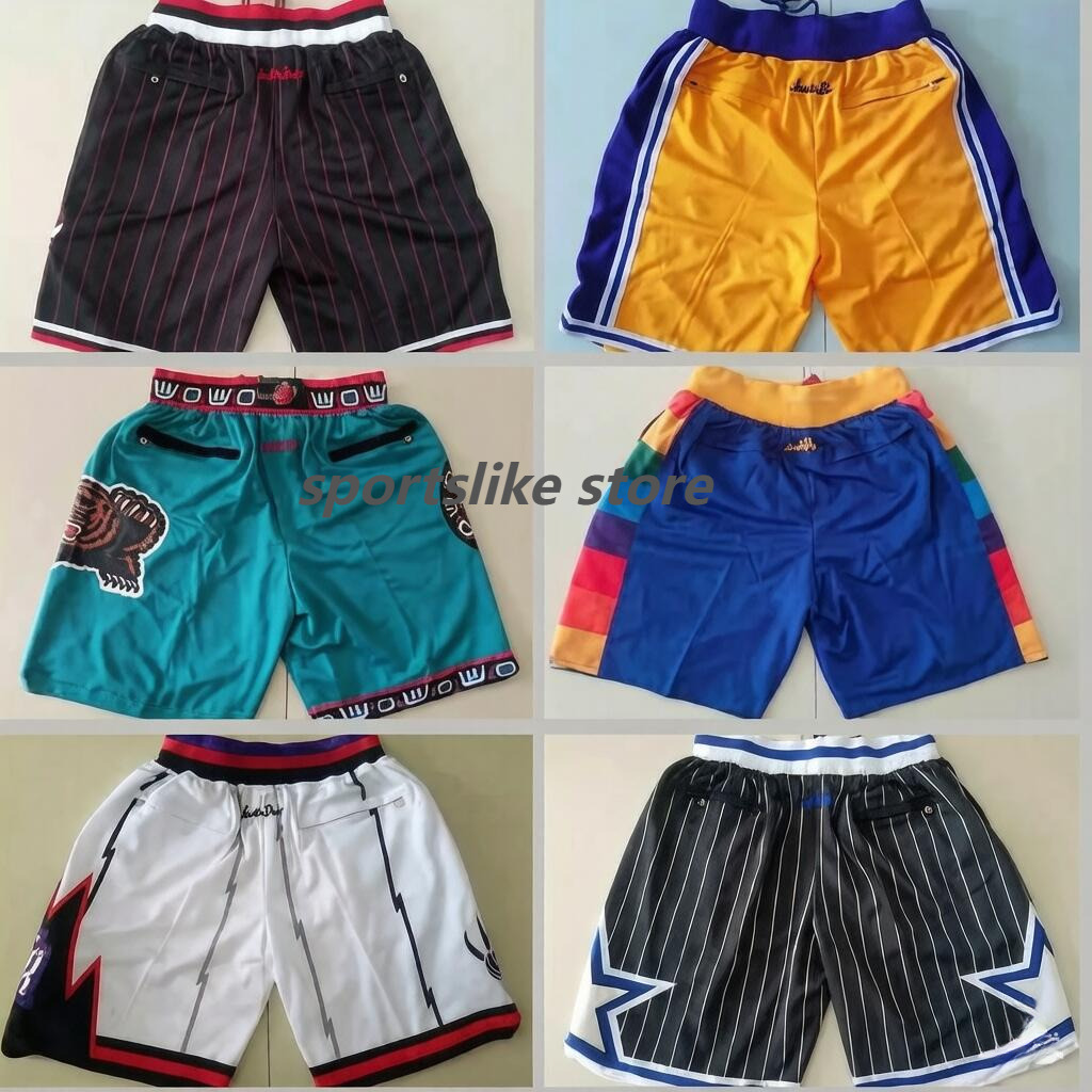 Squadra di basket da uomo Pantaloncini Just Don Pantaloncini Tasche con cerniera Baseball Calcio Abbigliamento sportivo Pantaloni casual Pantaloni s