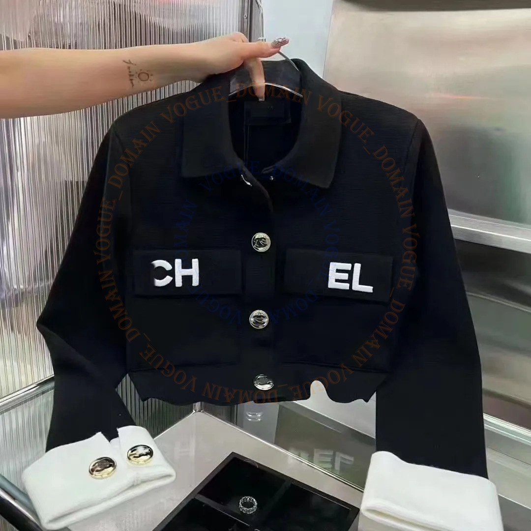 Channels Paris Designer Spring New Cc Womens Fashion Luxury Small Coat Round Collar Printed Letter Girls Jacket Classic Long Sleeved Outdoor Casual