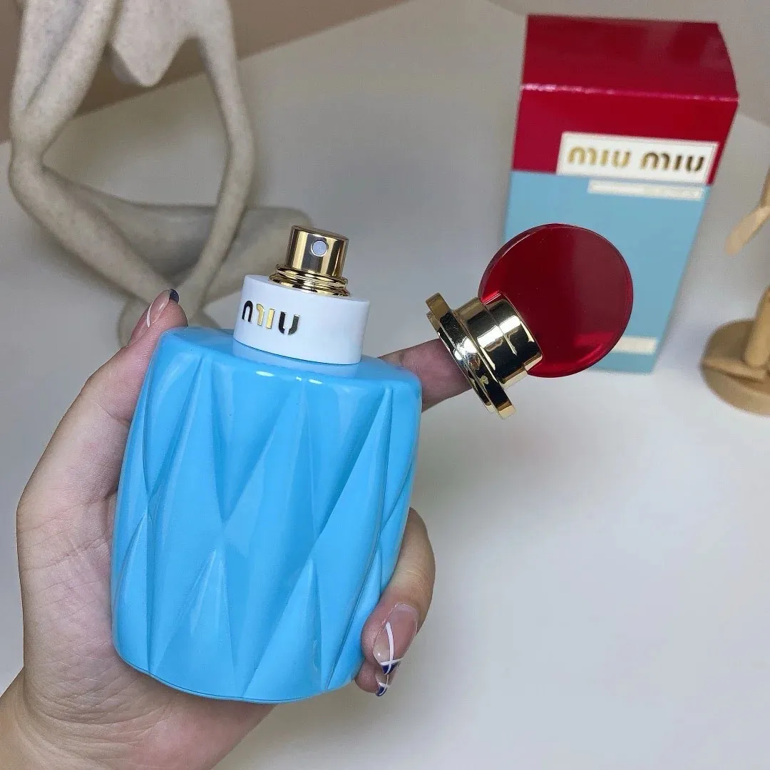 Luxury brand Fragrance Miu Perfume 100ml Women Eau De Parfum 3.4ox Long Lasting Smell Brand EDP Lady Girl Woman Charming Cologne Spray fast deliv-image-912583218