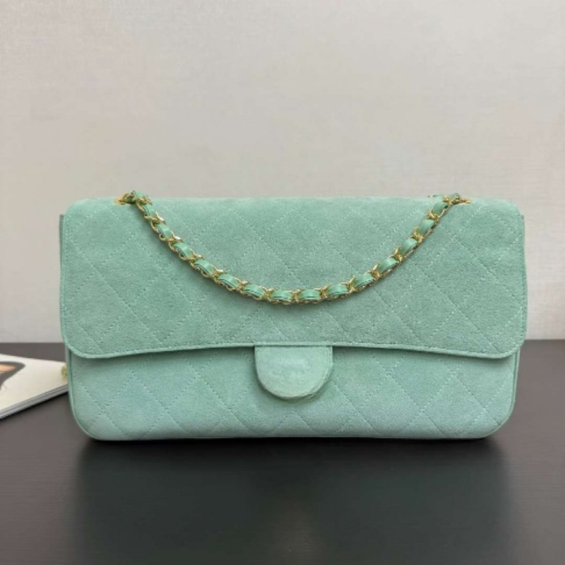 19A Luxury Women 26S MAXI Chain Bag Designer Shoulder Flap Bag French Suede Genuine Leather 18K Gold Plated Hardware Crossbody Fashion Bag