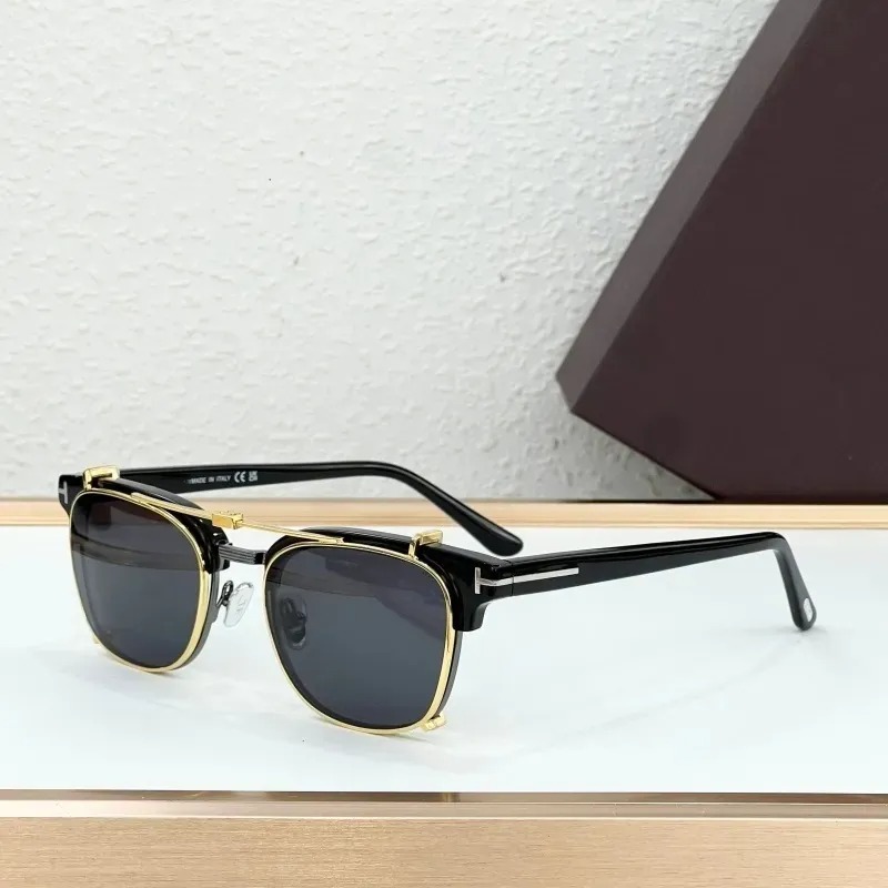 New TF Eyewear FT6016-K-B High Quality Designer Sun glasses Fashion Luxury Brand Classic UV400 Pilot Metal Semi-Rimless for Men Women With Original