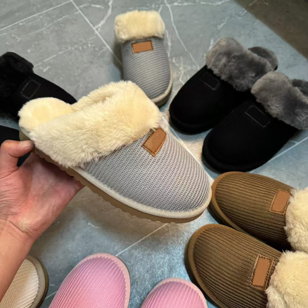 Australia Boots Flat Sandal Winter Slipper Rubber Slides Casual Shoes Women boot Warm Basic Plain Slippers Slip On Sandals Casual Shoes