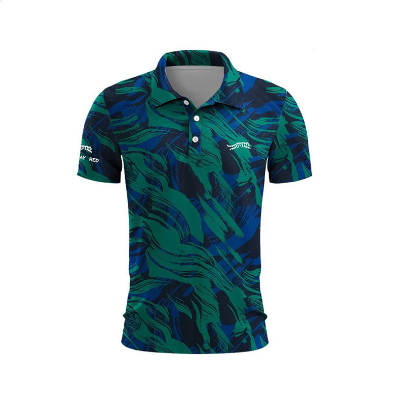Designer 2026 New Men's Golf High-Performance Sports Polo Summer Short-Sleeve Racing Shirt Quick-Dry Breathable