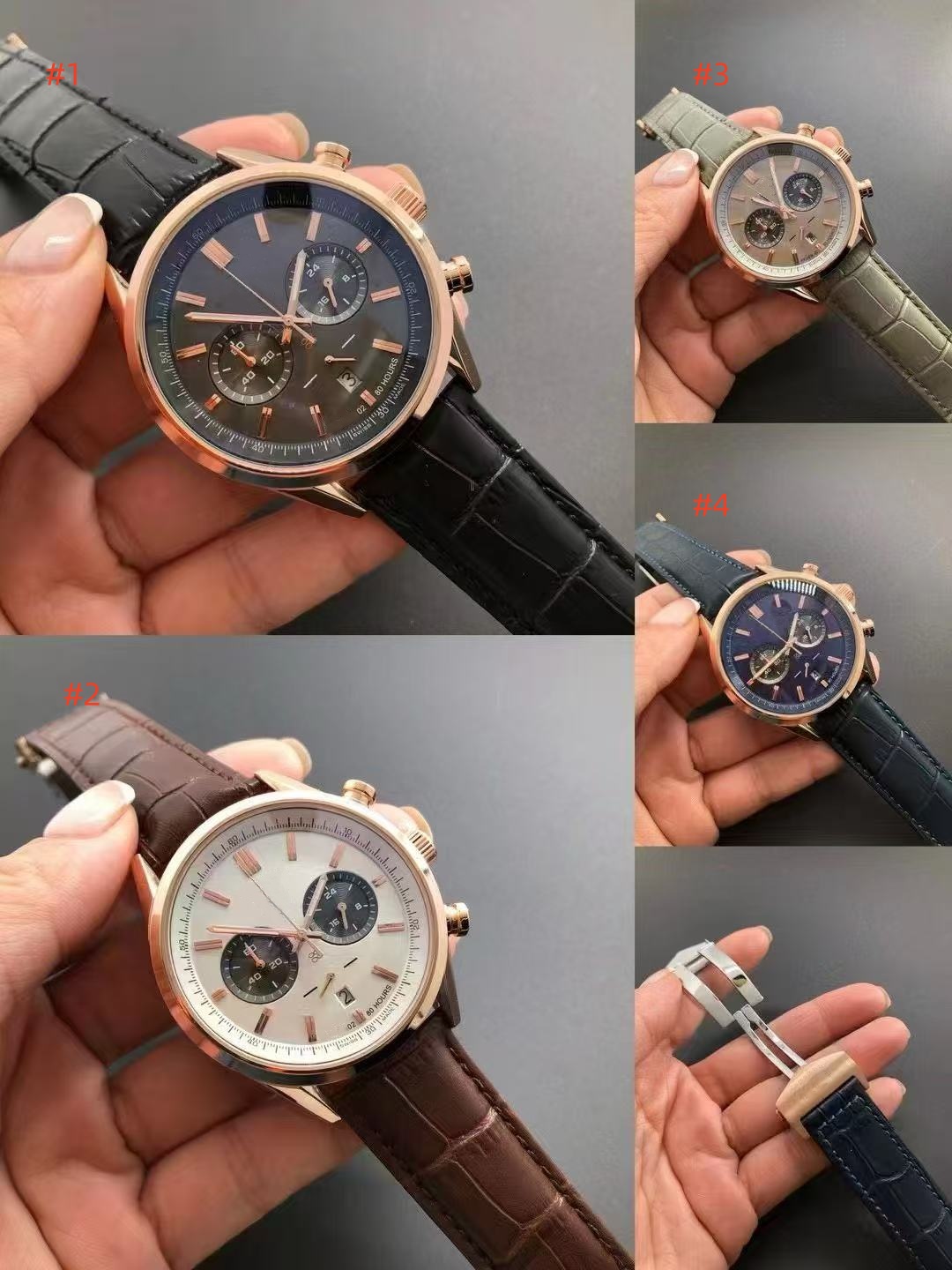Stainless Steel Men's Watch with Quartz Movement and Leather Strap - carre Series by IKWATCHES 025-image-1113246433