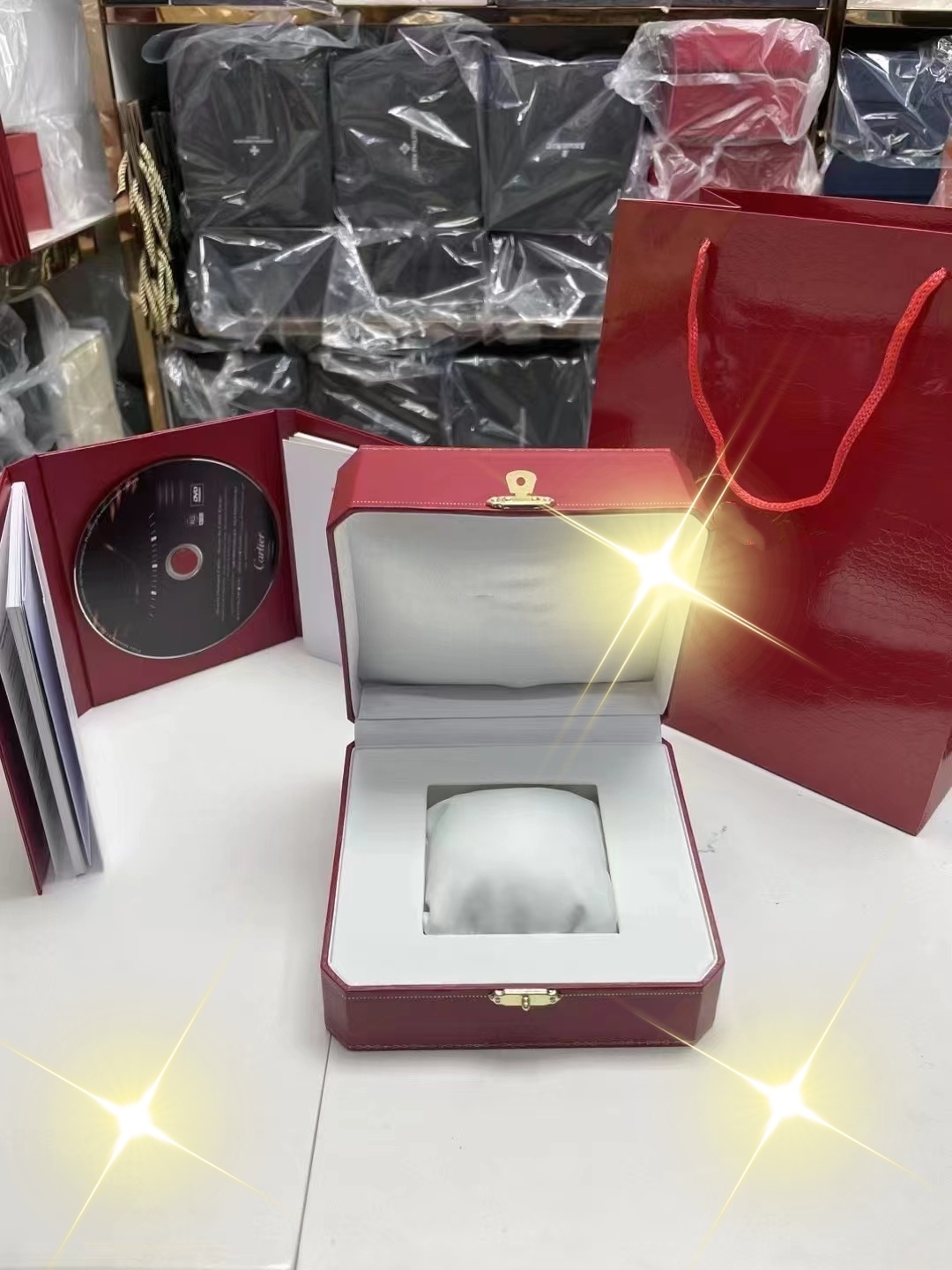 Box Top Quality Boxes CAR watch Original Box Accessories wholesale montre Watches Booklet Card Tags and Papers In English Swiss Watches Boxes Many a