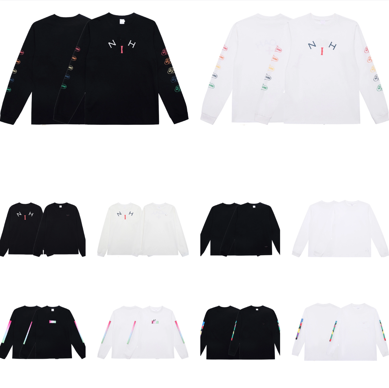 Haute qualité pur coton NO designer sweat à capuche style classique co-marqué croix petit logo imprimé pull à col rond pour la tendance décontrac
