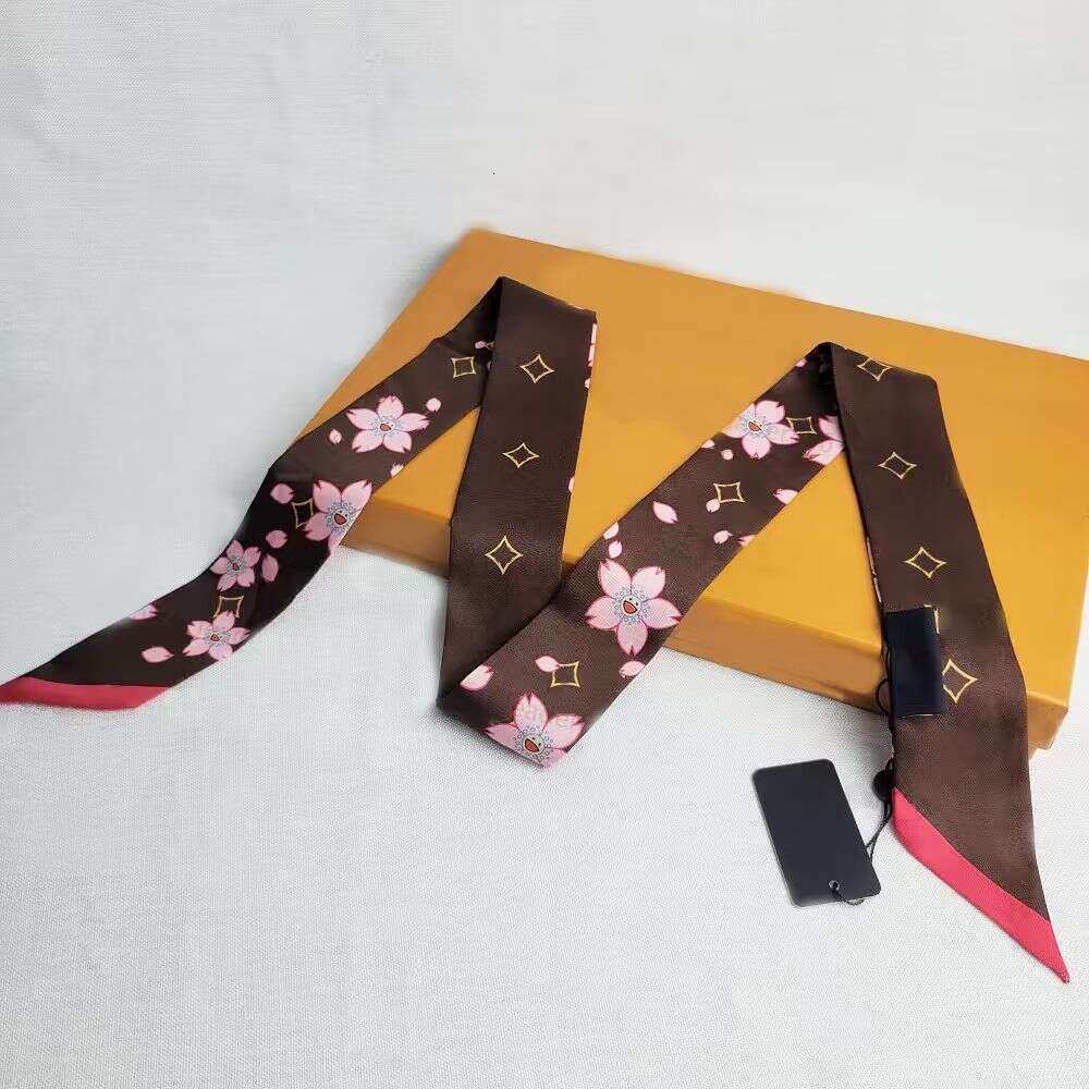 multicolor bandeau silk new square Murakami brand tie designer scarf for women hair thin scarves neck fashion classicvb