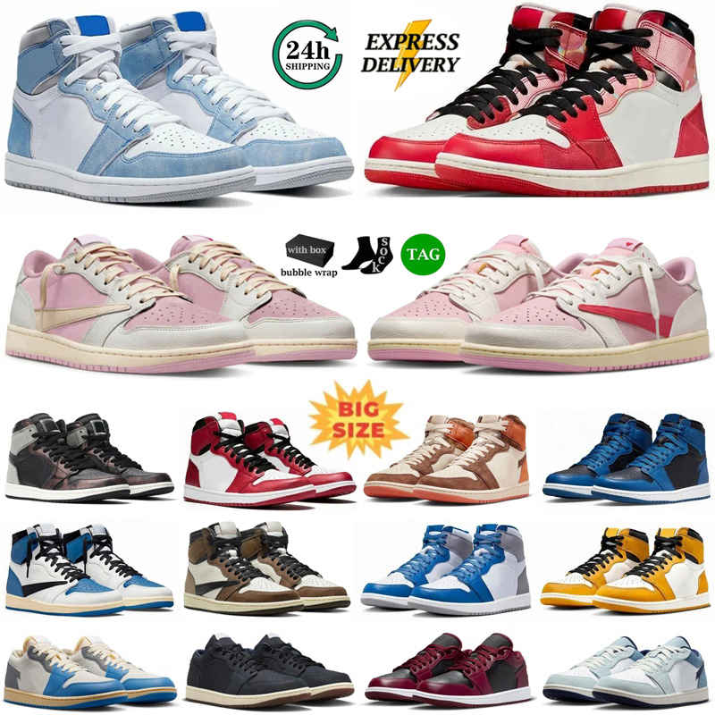 1 Basketball Shoes 1s High Low Mens Womens Sneakers Dark Mocha Black White University Blue Bred Chicago Lucky Green UNC Smoke Grey Outdoor Sports Me