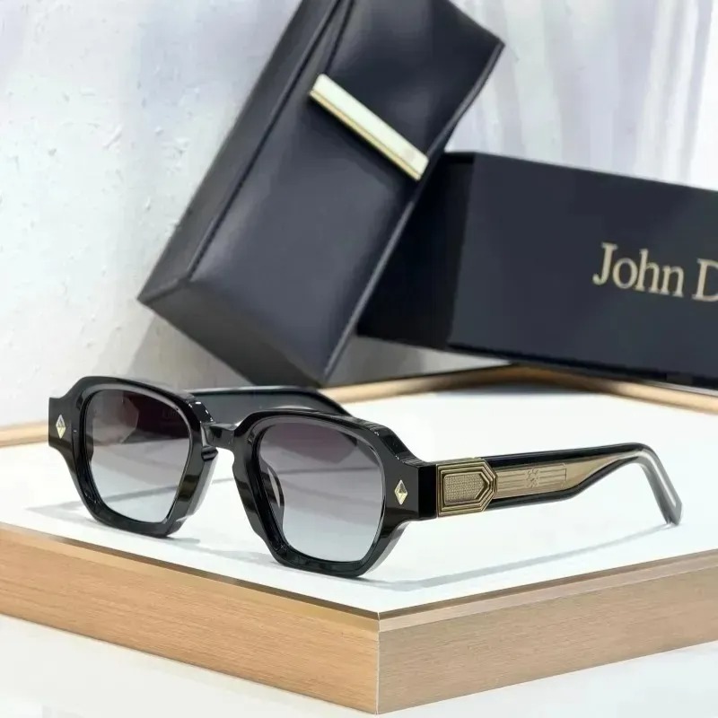 New JOHN Dalia Project 02 Eyewear TOP Quality Designer Sun glasses Fashion Acetate Frame UV400 Luxury Classic Sunglasses for Men Women With Original
