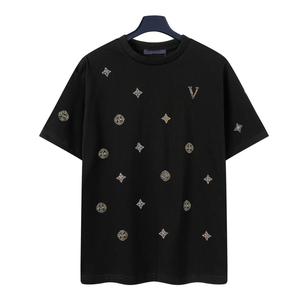 Summer Men's T-shirts, designer short-sleeve tops, loose high-street shorts, stylish simple breathable short-sleeve apparel available in multip