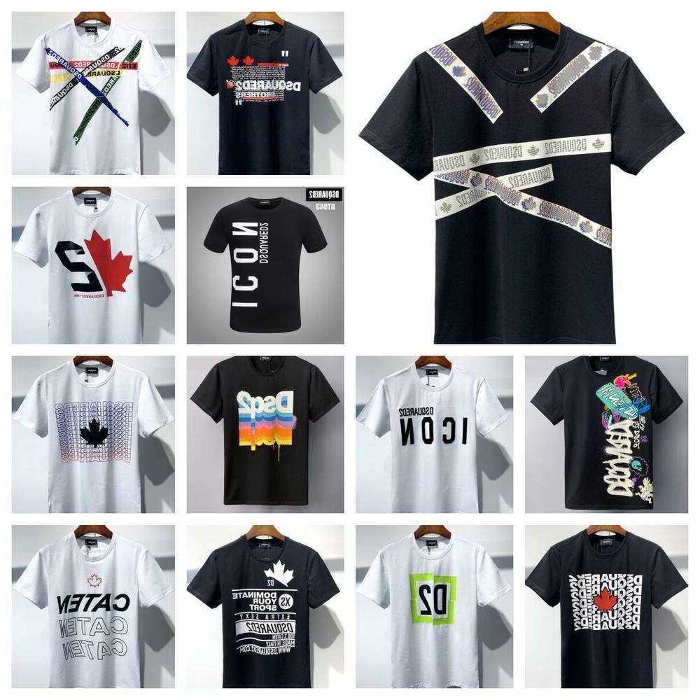 shirt dsquaredly D2 graphic t summer mens and womens t shirts cotton man casual luxurys short slve tshirts dsqaured2 t shirt designer high quty Tshi