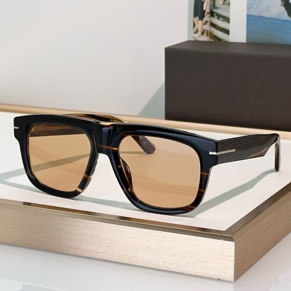 ICON GEOMETRIC SUNGLASSES luxury designer womens sunglasses FT1201 shiny acetate style with mens fashion show sunglasses high quality UV400 Protecti