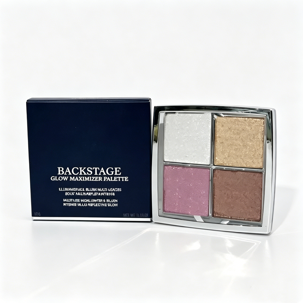 4 Colors Backstage Face Glow Maximizer Highlighter Palette New Version Brand Glitter Shimmer Multi Purpose Blush Illuminateur Soft Texture Face Make