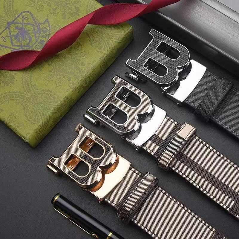 festival life With Designer travel A happy casual Feel Business Leather Ceinture Fashionable Lettered Automatic Buckle Casual Simple Pants Belt Whol