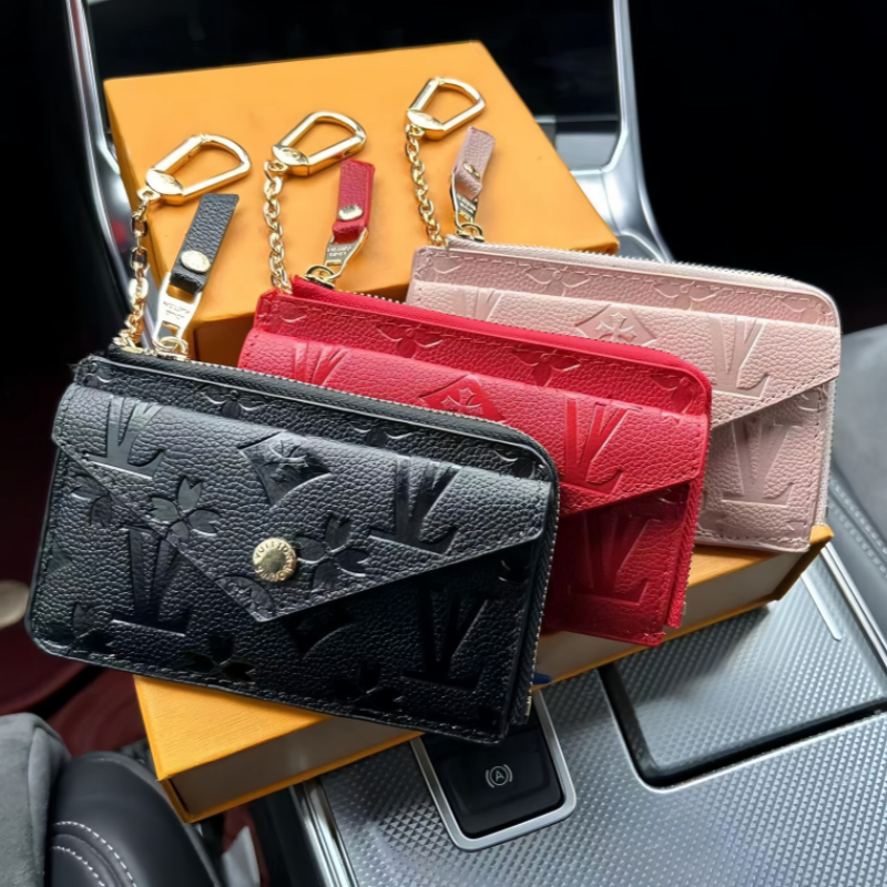 top Designer Wallet Womens Mini Zippy Organizer Bag Credit Card Holder Coin Purse Key Pouch Purses Keychain Bags Clutch with out Box free shipping