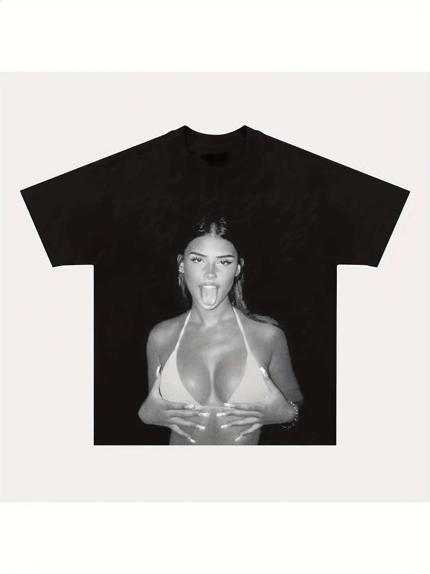 2026 SpringSummer Leah Halton Celebrity Signature Faceprint Mens and Womens Crewneck Casual TShirt 260702banjia