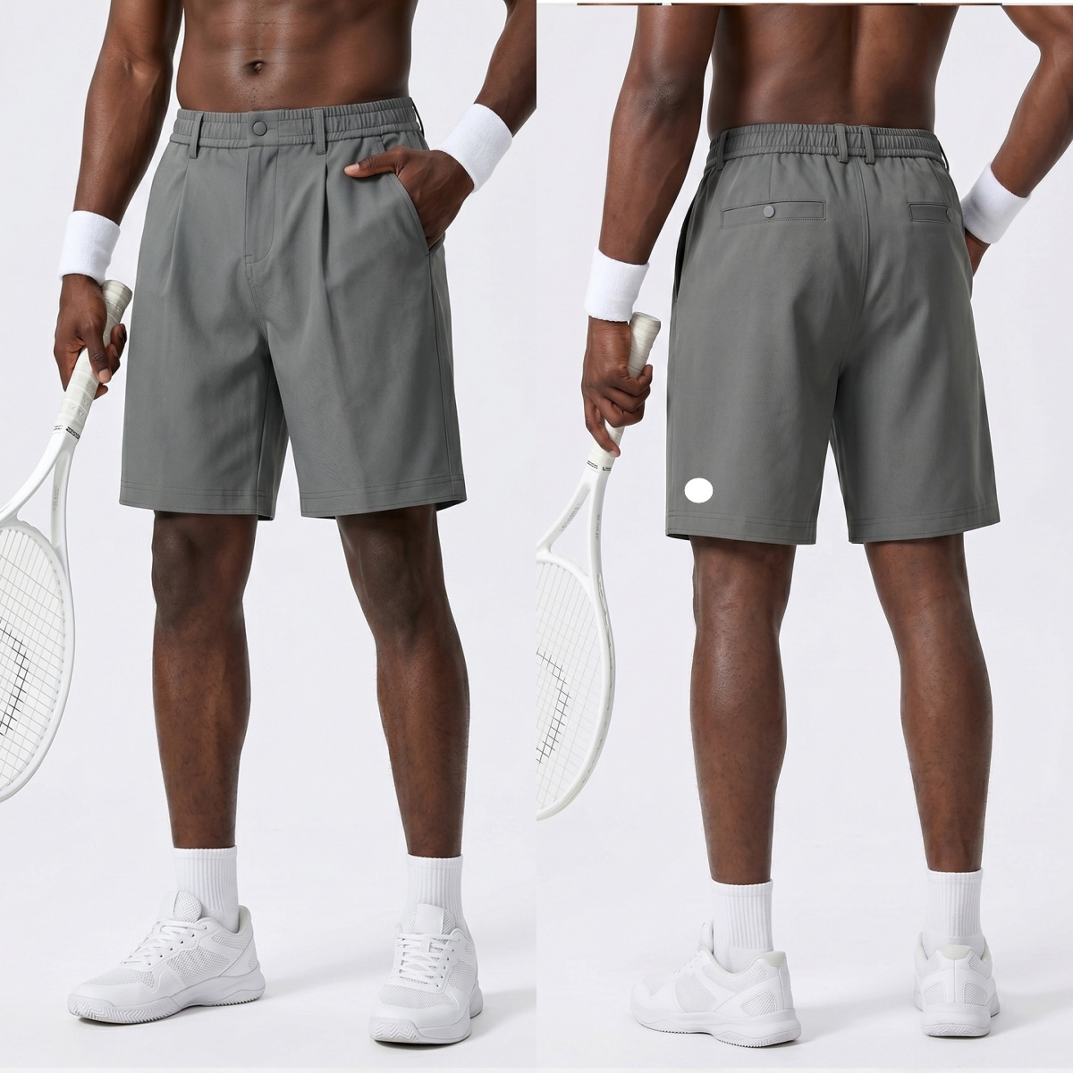 L6207-UU Short Capri drapé en pur coton pour hommes, élégant, décontracté, coupe ample, en coton de haute qualité, short de sport, pantalon de sp