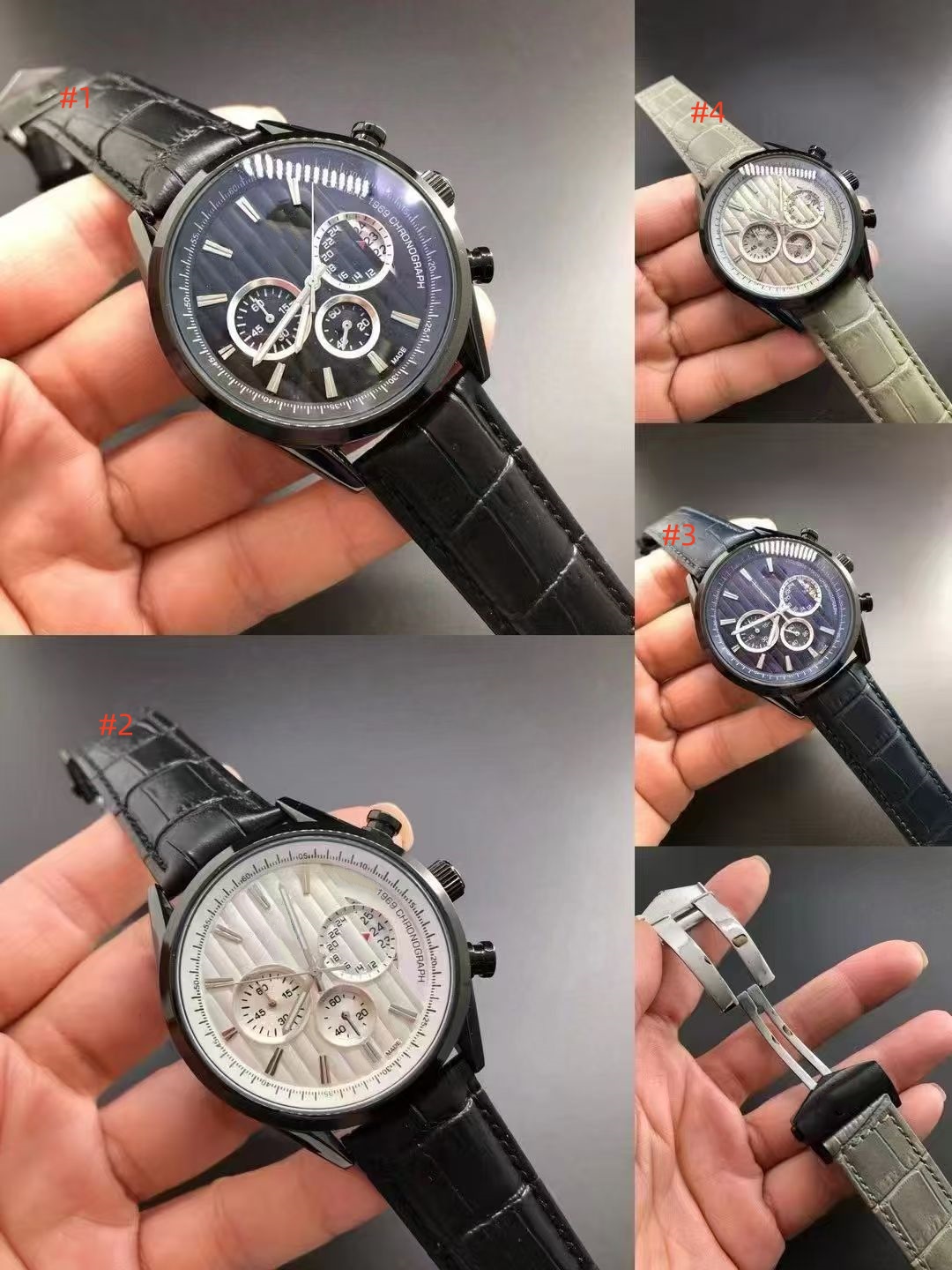 Stainless Steel Men's Watch with Quartz Movement and Leather Strap - carre Series by IKWATCHES 027-image-1113378333
