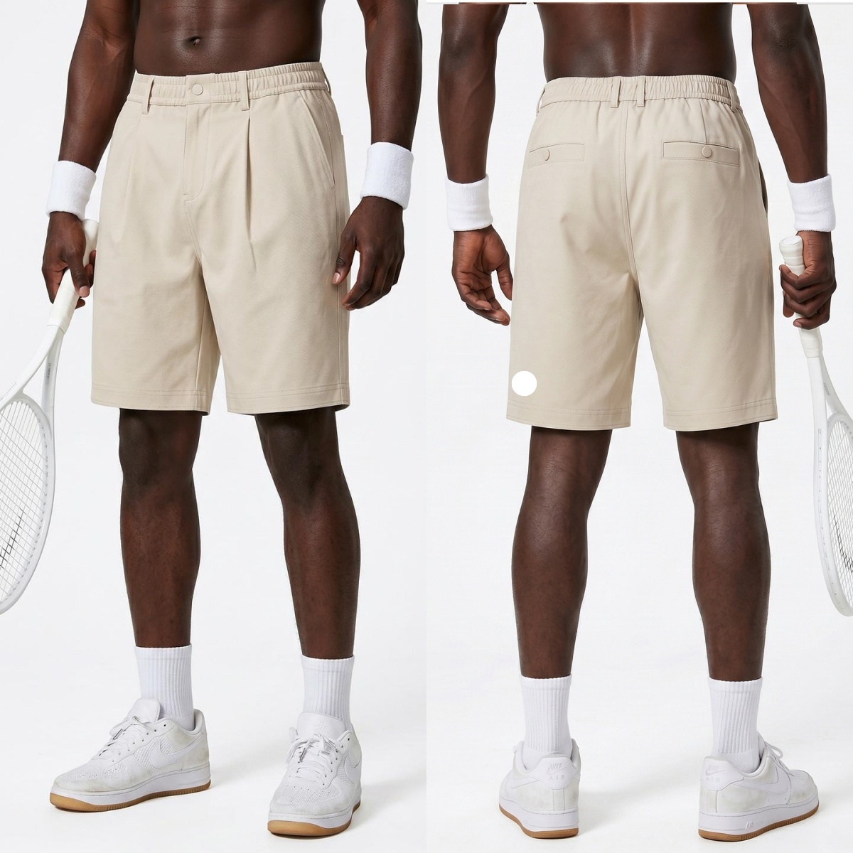 UU-L6207 Short Capri drapé en pur coton pour hommes, élégant, décontracté, coupe ample, en coton de haute qualité, short de sport, pantalon de sp