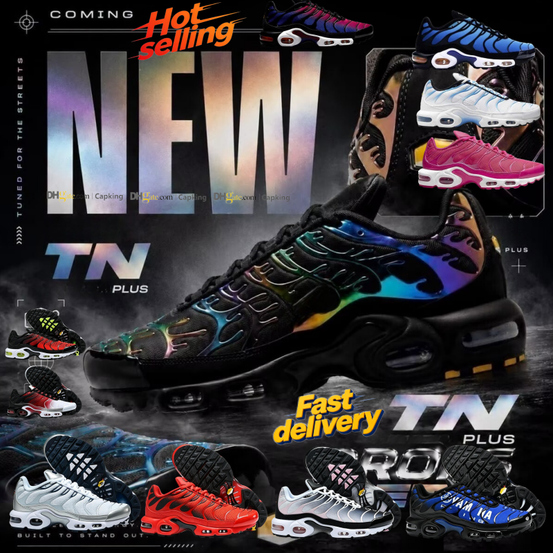 Lava Lamp TNs Plus VII Varsity Maize TN Running Shoes Mens Shoe Sneakers With Box Sanded Purple White Black Sports Drop Ship New 2027