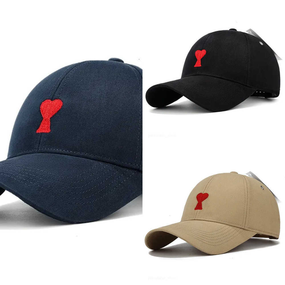 Ami Hat Hard Top Cap Heart Embroidery Designer Baseball Luxe Sun AMI Hats Protection Brand Outdoor Casual Amiity 292
