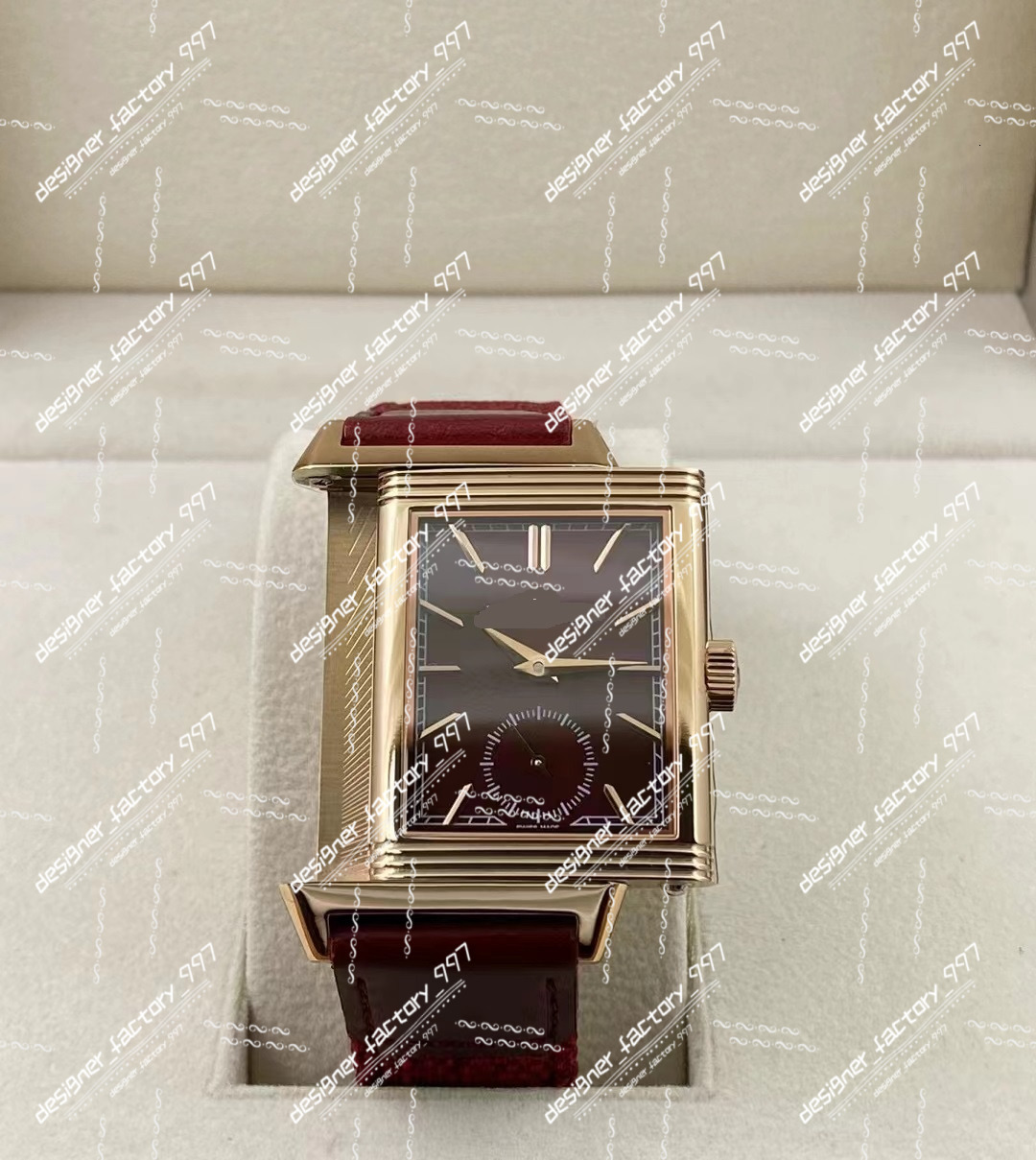 Reversing dial quartz movement classic mens and womens style SAPPHIRE brand watch business style double-sided water-resistant design top quality