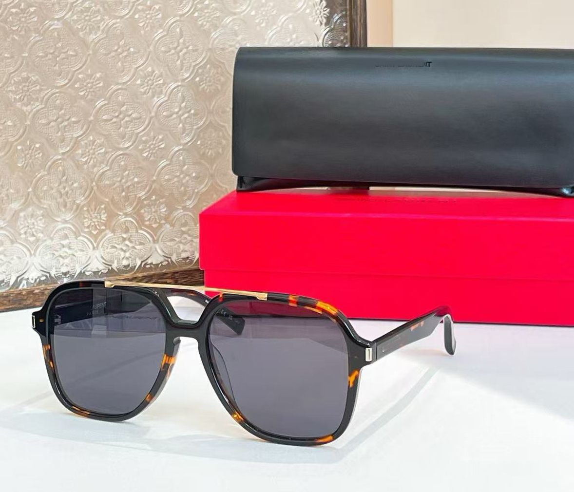 10A High quality Designer sunglasses for women men SL565 Pilot Fashion luxury glasses Mirror Euro american trend glasses UV400 goggles High-end