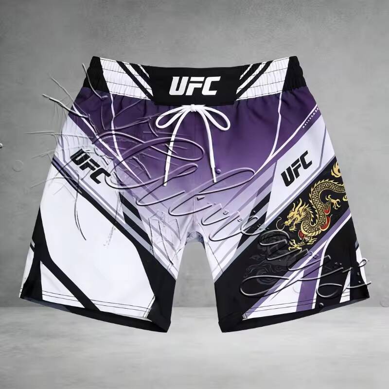 2026 Special Edition UFC MMA Enthusiast Training Speed Dry Boxing Men's Fighting Fitness Slow Running Breathable Shorts W260703