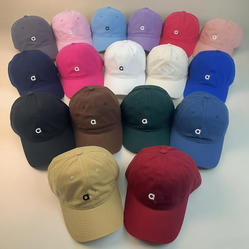 2408AO Chapeau de yoga unisexe Lettres simples Version coréenne des loisirs d'été Joker Sports de plein air Casquette de baseball en coton Casque