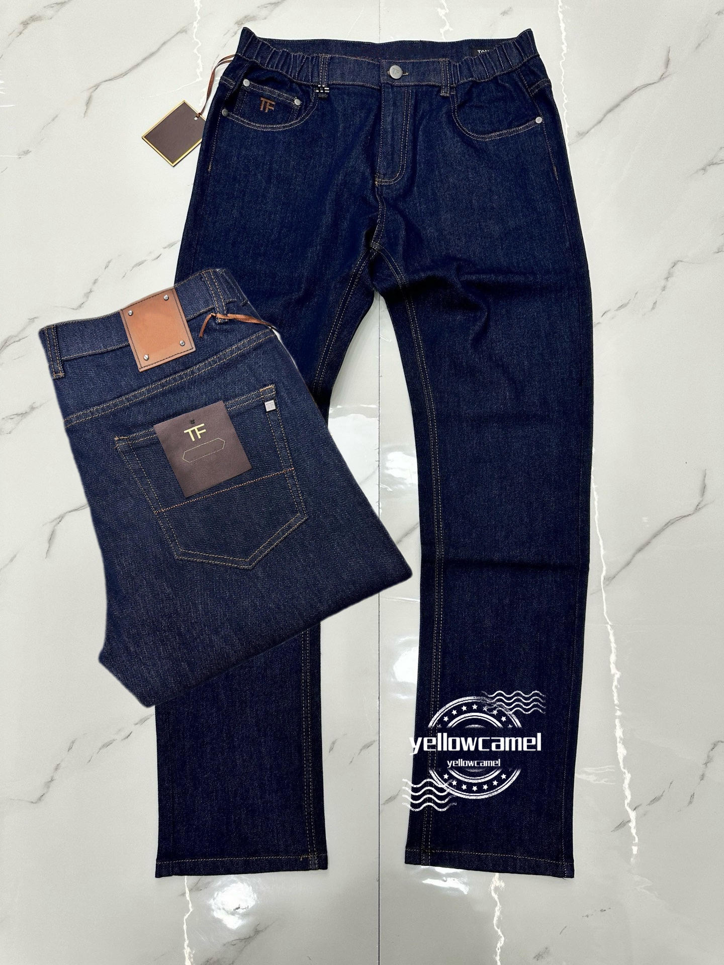 jeans for mens designer TF jeans thick jeans men's trousers straight tube slimming style cut retro classic style simple daily wear 34