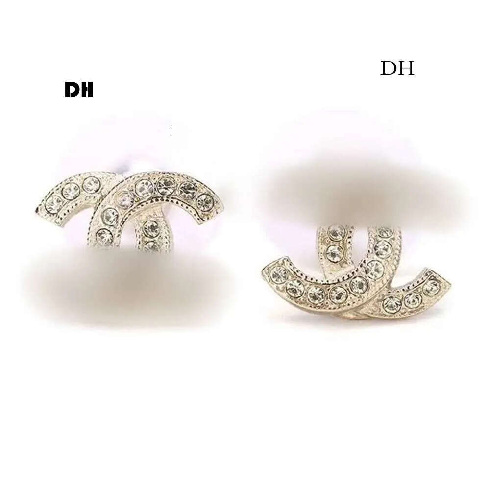 Silver Stud Fashion boucles d'oreilles femme luxe designer boucle d'oreille multi couleurs c lettre femmes 18k diamant cadeaux de mariage bijoux