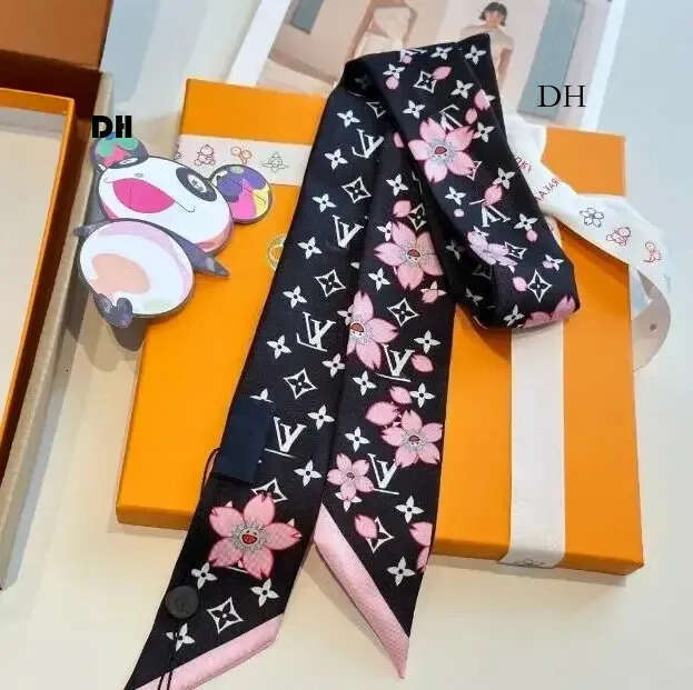 Date de luxe classique lettre florale concepteur de soie marque de mode femmes bandeau écharpe bandes de cheveux foulard taille 5x120 CM