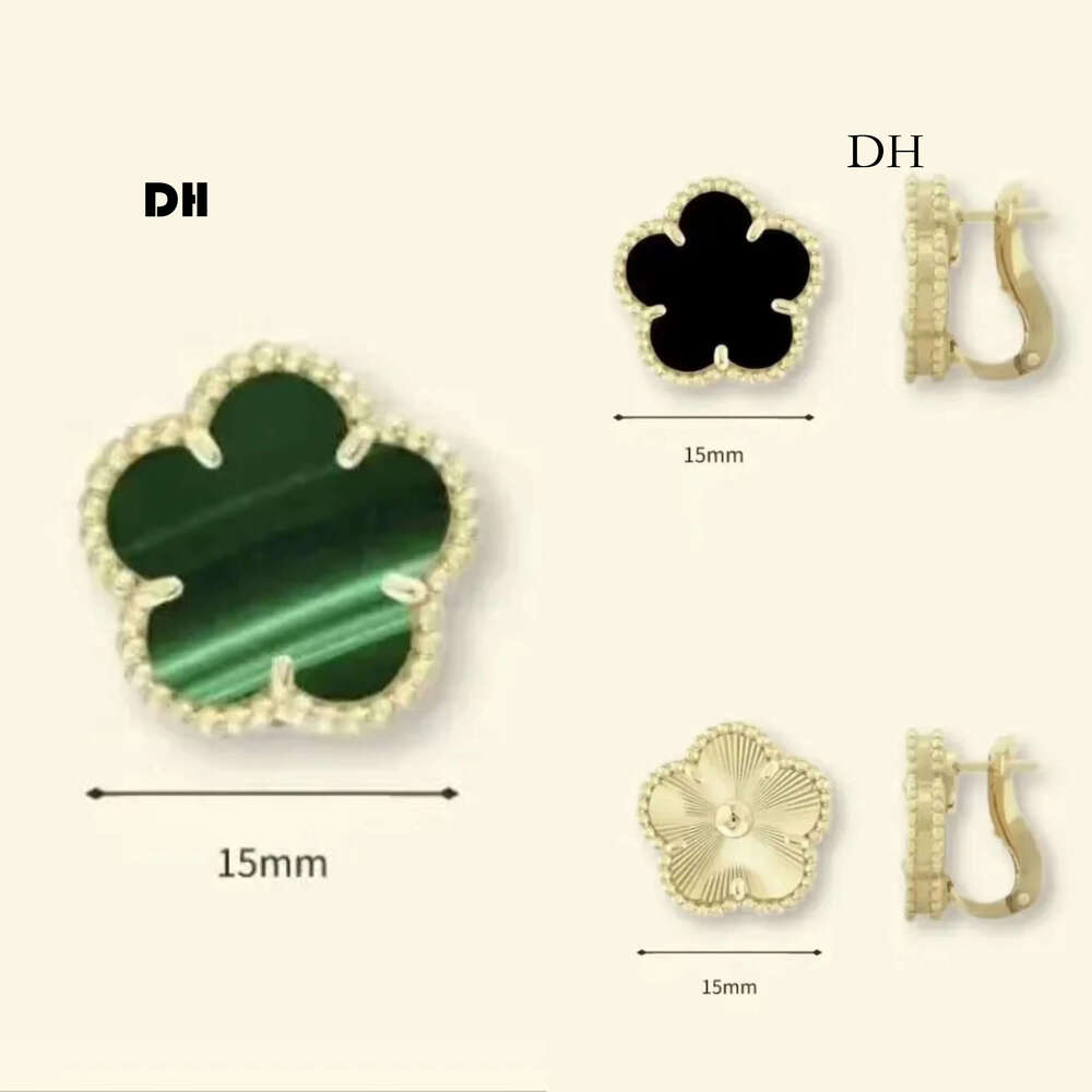 Trèfle classique pour femme Créateur de mode Boucles d'oreilles en or multicolores Boucles d'oreilles en diamant Cadeau de bijoux de luxe