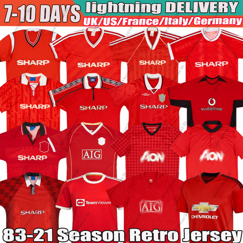 Manchester United Retro Ronaldo Rooney Giggs Nani Tevez BERBATOV VIDIC Vintage Classic United 83 85 86 88 90 92 93 94 96 98 99 00 02 03 05 06 07-image-957223615