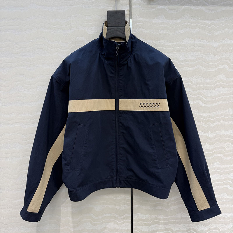 Designer Woman Sports Jacket Stand Collar Windproof Letter Embroidered Coat Autumn Winter Casual Outerwear