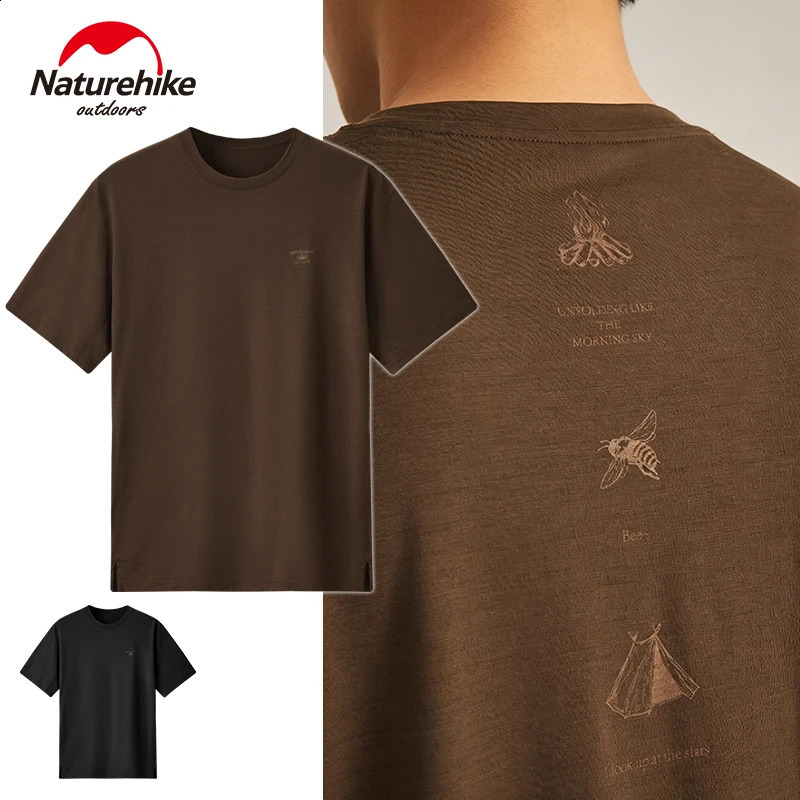 Merino Wool QuickDrying TShirt Crew Neck Outdoor Hiking Casual Top Sports Travel Mens Short Sleeve Shirt 260702banjia