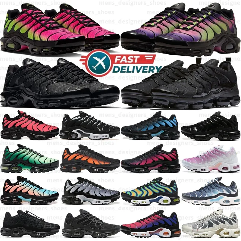 With Box Tn Plus Designer Running Shoes Mens Womens Tnss Toggle tn3 tns Utility Triple White Red Black Metallic Silver Grey Blue Outdoor Trainers 36