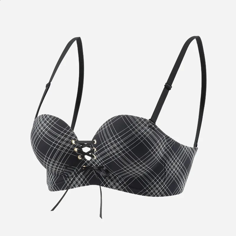 Atractivo Elegant Se Pink Check Bralette AA Cup Push Up Support Seamless Backless Soft Fit Womens Daily Bra Seksowna BANERDANNI 260702 27