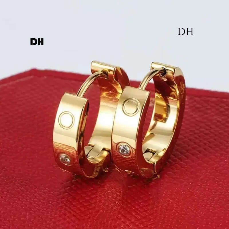 Créateur pour boucles d'oreilles de créateur Style clous extravagants boucle d'oreille simple classique acier argent lettre boucles d'oreilles fe