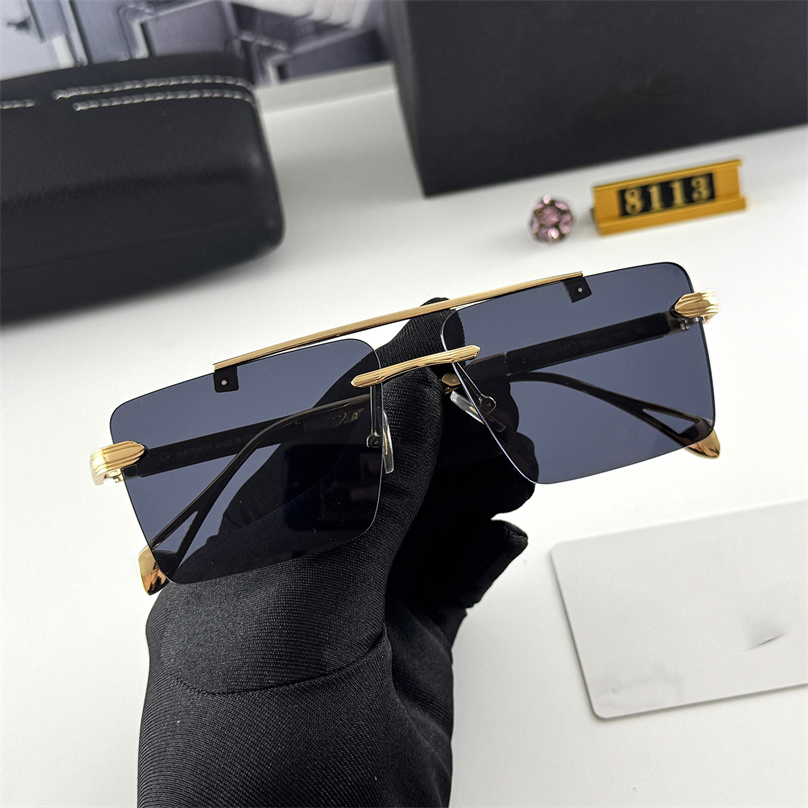 Designer Men's and Women's Sunglasses Plastic Frame UV Lens Square Irregular Multi Model Driven Polarized Men's Gift with box 8113