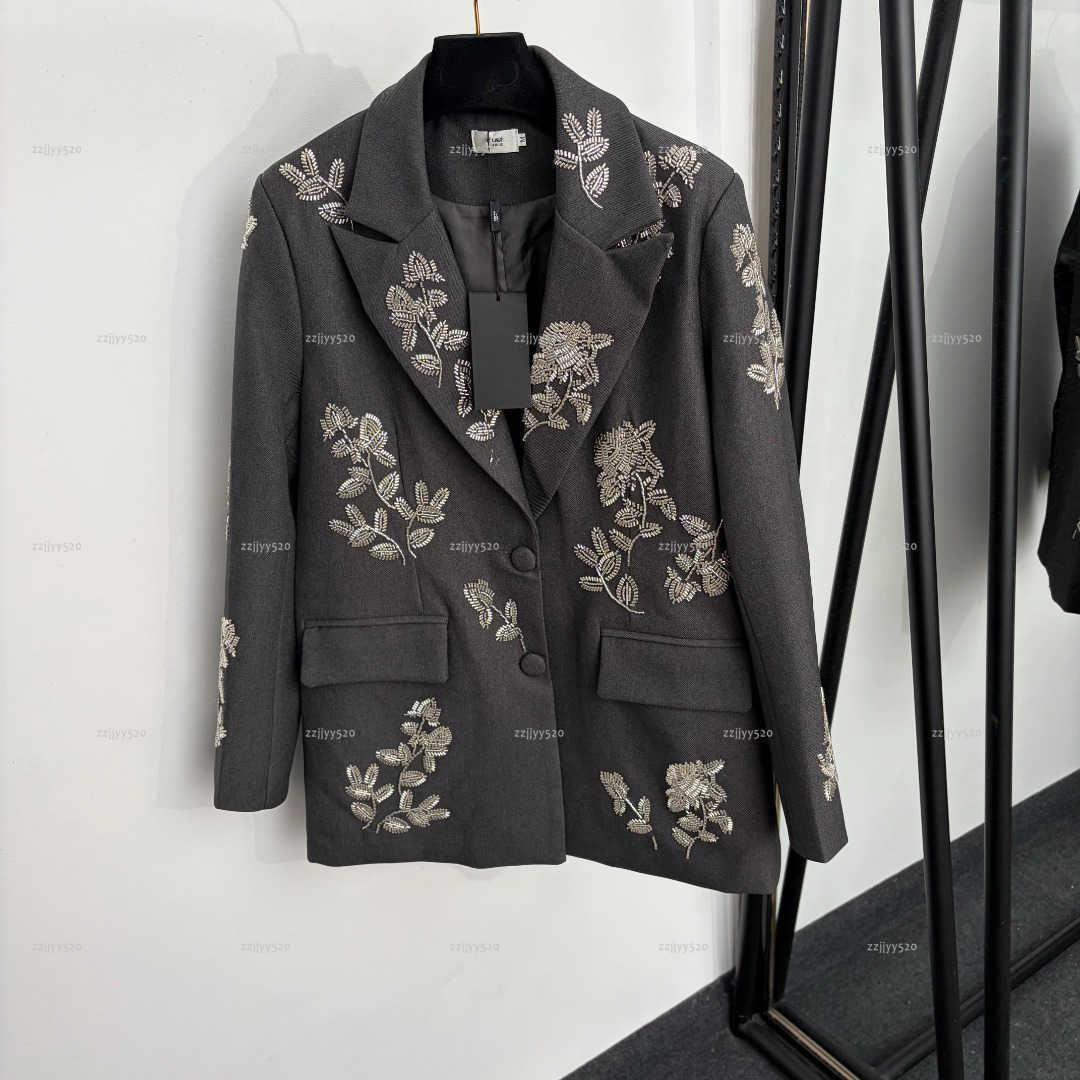 Brand paris suit women designer clothes designer womens suit exquisite beaded floral jackets fashion women's professional coat A531X11N293-image-1113423315