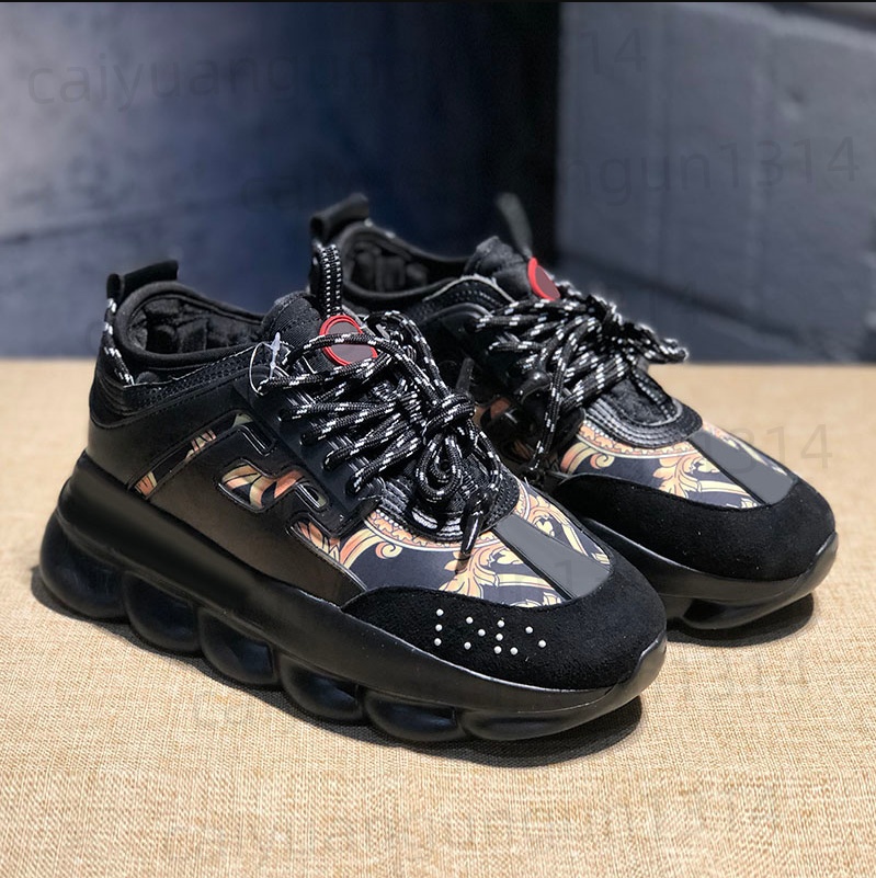 2026 Hot Luxury Designer Casual Shoes Top Quality Chain Reaction Wild Jewels Chain Link Trainer Running Shoes Sneakers EUR 36-46 B4