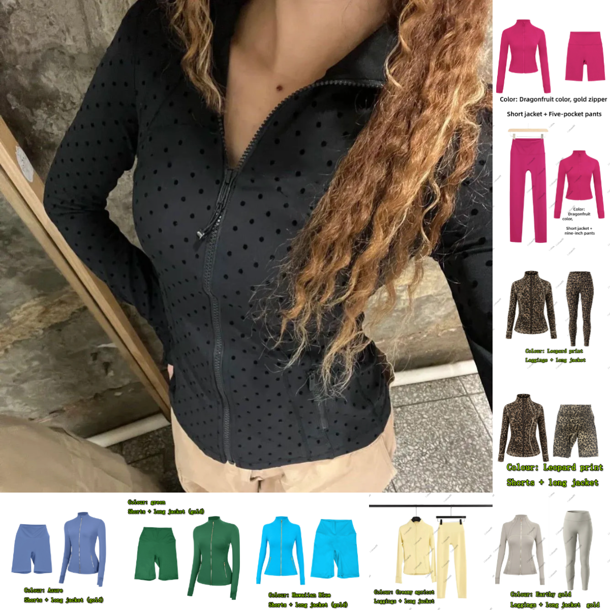 10A Yoga set women Jacket Women Defineleggings Workout Sport Coat Fitness Jacket Sports Quick Dry Activewear Top Solid Zip Up Sweatshirt Sportwea-image-890444458