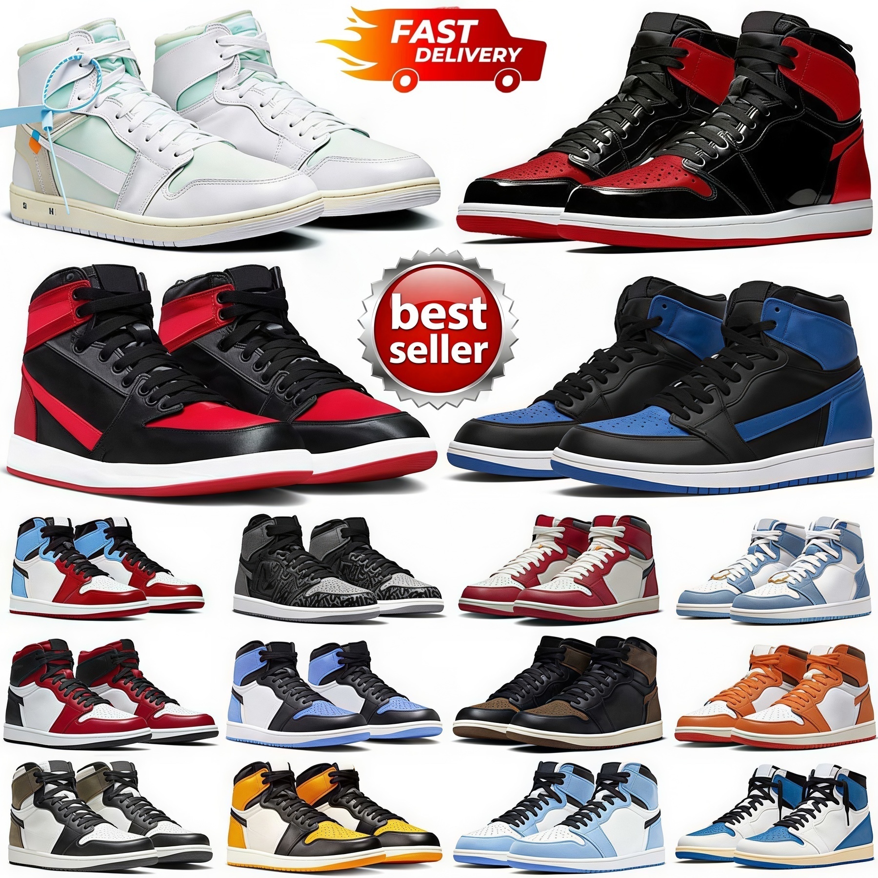 Basketball Shoes 1 1s High New Designer Sneakers Satin Bred Patent Varsity Red Royal Lost Found University Blue Reimagined Fragment Fashion Sport Tr