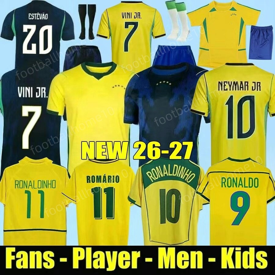 brazilS jersey Brasil Soccer Jersey World Cup 2026 Retro football shirt women VINI JR PELE Vintage 1998 2002 04 06 NEYMAR Ronaldinho camisa de fu-image-955299988