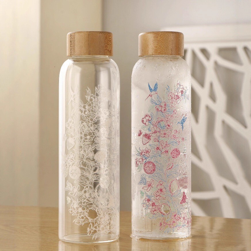 High borosilicate temperature-sensitive color-changing glass, large capacity, high-temperature resistant, engraved cold brew with lid, portable s-image-1113517022