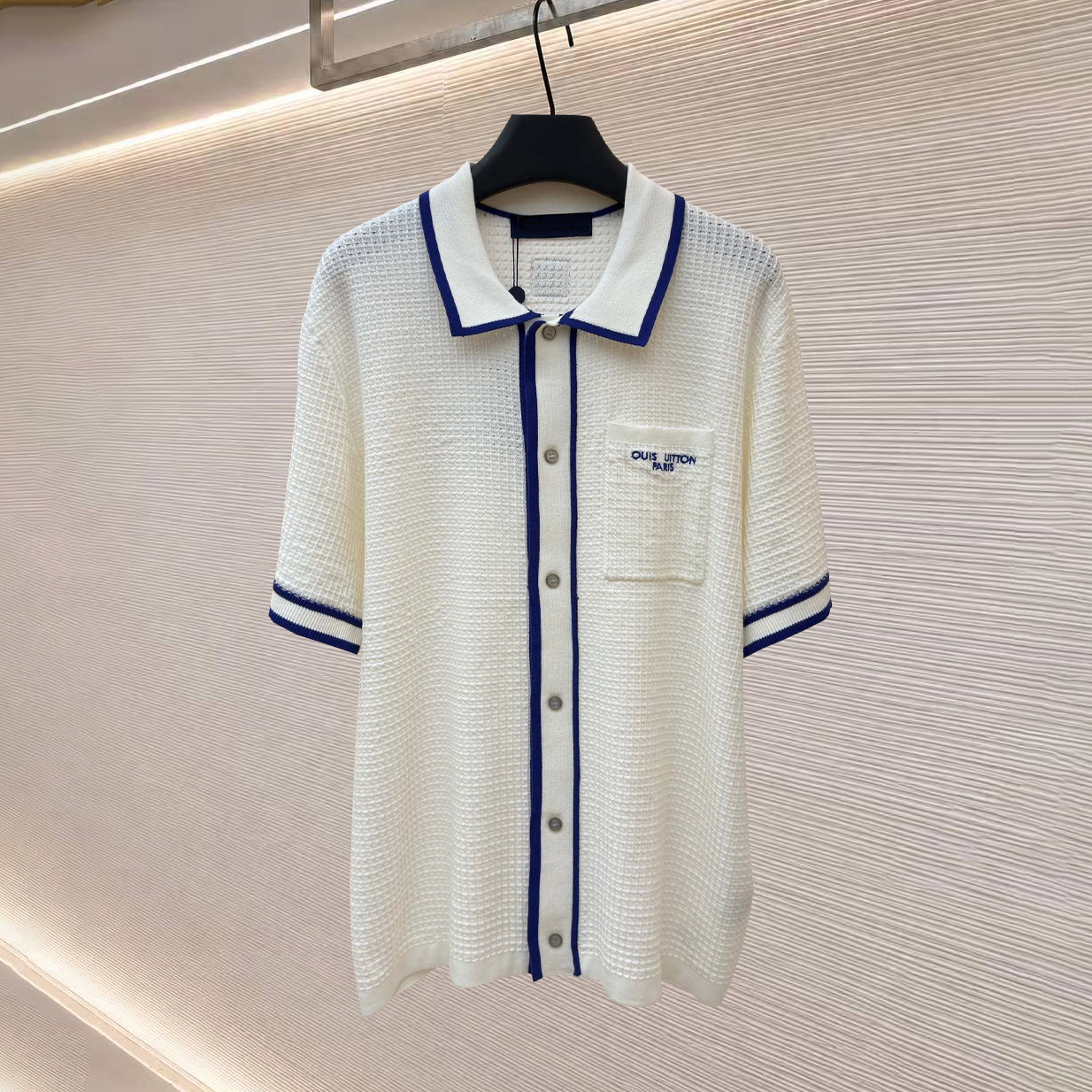 mens polo shirt designer, fashionable letter embroidered knitted cardigans, mens shirts, high quality knitted shirts, summer casual button up shirt