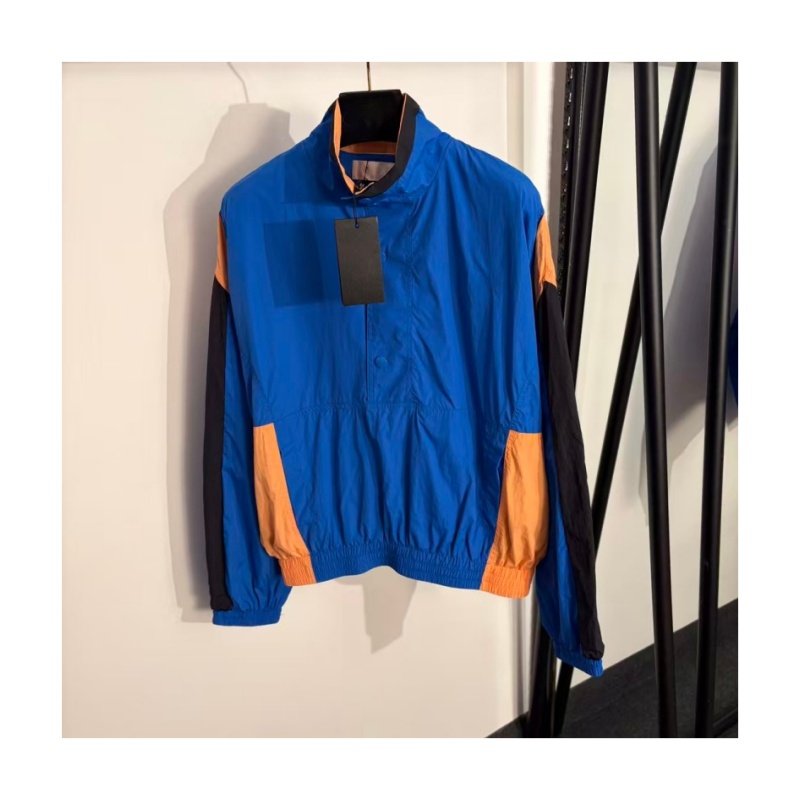 Classic designer women outerwear highquality stand up collar color blocked short womens top sporty casual loose trendy brown jacket ladies tops